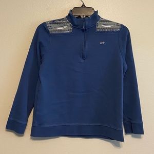 Kids Blue Vineyard Vines Zip Pullover